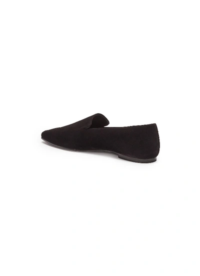 Shop The Row 'minimal' Suede Loafers In Black