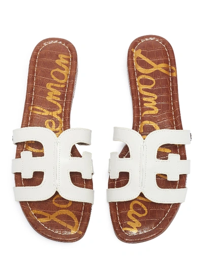 Shop Sam Edelman Bay' Leather Slide Sandals In White