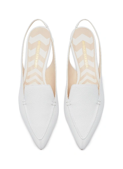 Shop Nicholas Kirkwood 'beya' Leather Slingback Loafers In White