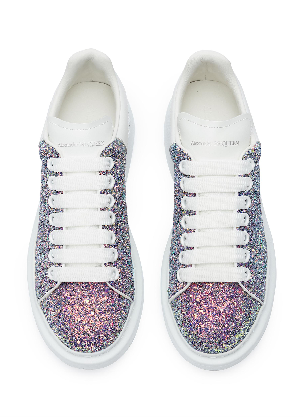 alexander mcqueen purple glitter