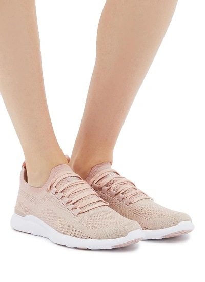 Shop Apl Athletic Propulsion Labs 'techloom Breeze' Knit Sneakers In Rose Dust / Rose Gold / White