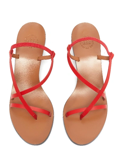 Shop Atp Atelier 'nashi' Strappy Leather Sandals In Red