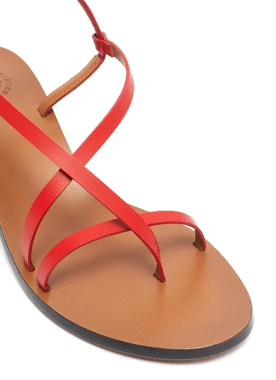 Shop Atp Atelier 'nashi' Strappy Leather Sandals In Red