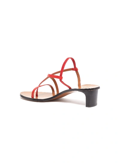 Shop Atp Atelier 'nashi' Strappy Leather Sandals In Red