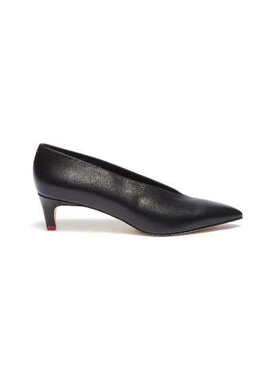 Shop Aeyde 'camilla' Choked-up Leather Pumps In Black
