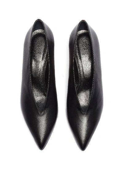 Shop Aeyde 'camilla' Choked-up Leather Pumps In Black