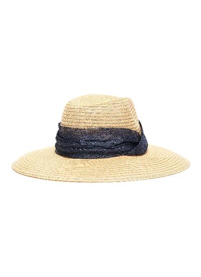 Shop Eugenia Kim 'emmanuelle' Sinamay Sash Hemp Straw Hat In Neutral