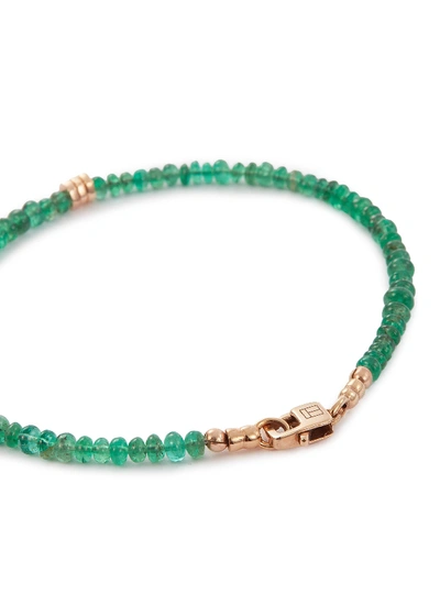 Shop Tateossian 'bamboo' Emerald Bead Bracelet