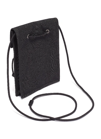 Shop Balenciaga 'explorer' Logo Patch Zip Pouch In Black