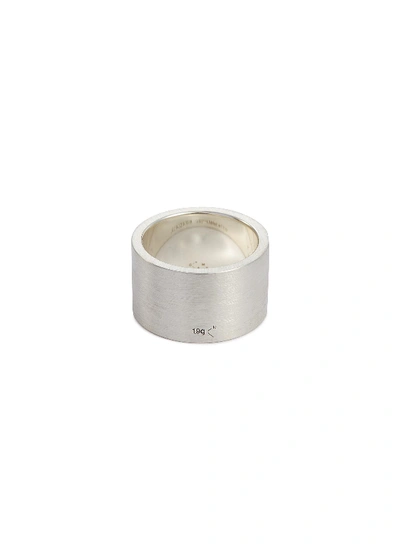 Shop Le Gramme 'le 19 Grammes' Brushed Sterling Silver Ring In Metallic