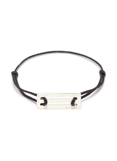 Shop Le Gramme 'le 25/10g' Silver Charm Cord Bracelet