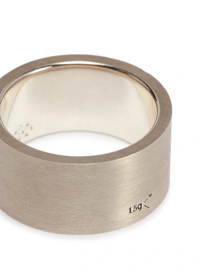 Shop Le Gramme 'le 15 Grammes' Brushed Sterling Silver Ring In Metallic