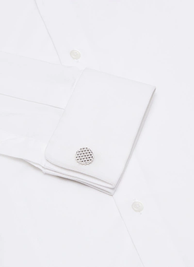 Shop Lanvin Diamond Pattern Geometric Cufflinks