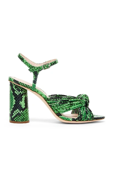 Shop Loeffler Randall Cece Knotted Sandals In Green