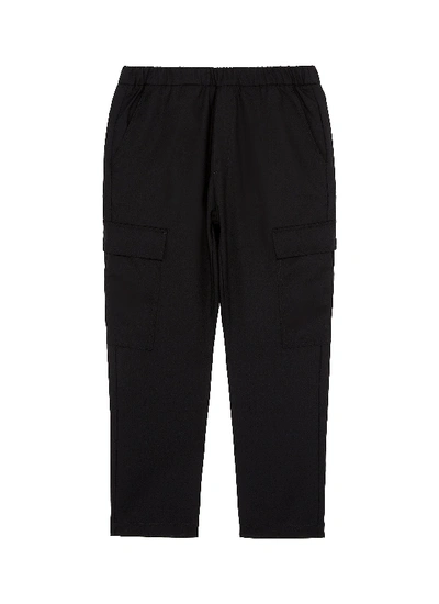 Shop Barena Venezia Virgin Wool Twill Cargo Jogging Pants