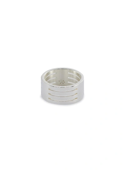 Shop Le Gramme 'le 11 Grammes' Punched Polished Sterling Silver Ring In Metallic