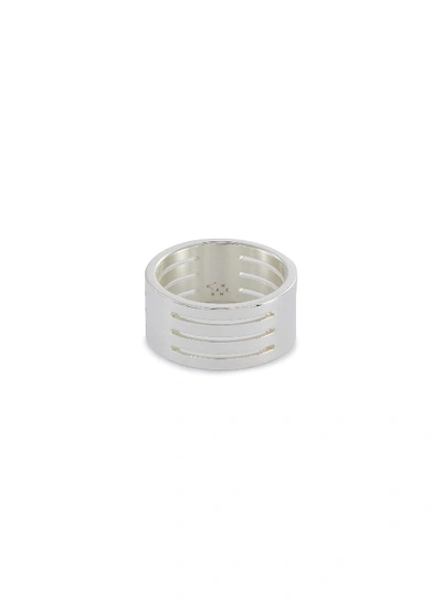 Shop Le Gramme 'le 11 Grammes' Punched Polished Sterling Silver Ring In Metallic