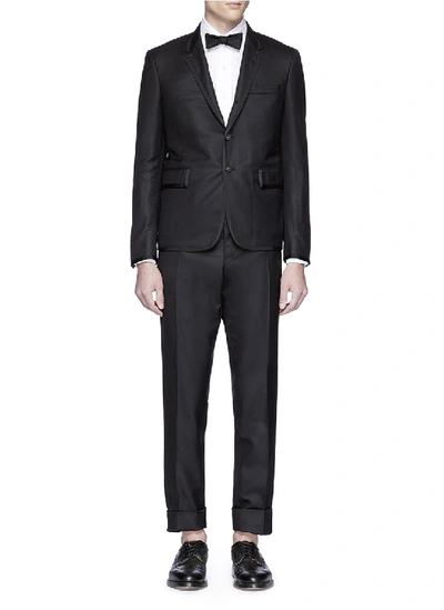 Shop Thom Browne Wool Twill Tuxedo Suit And Bow Tie Set