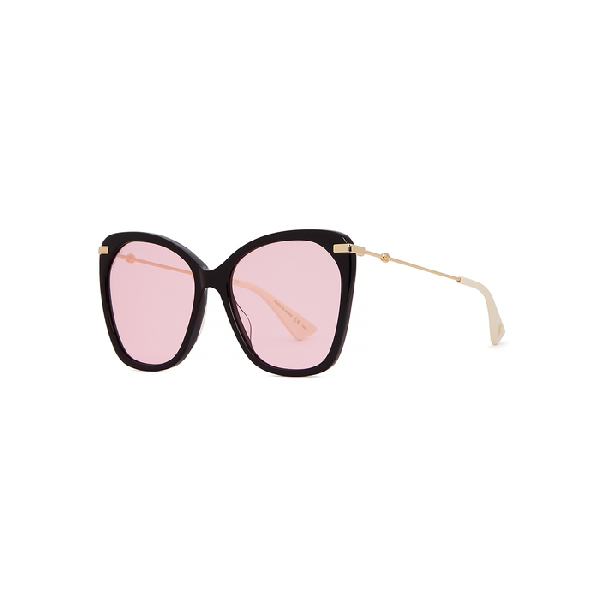 gucci oversized sunglasses pink