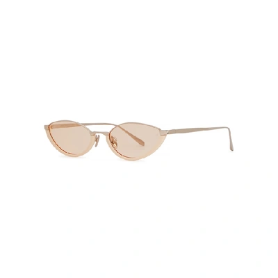 Shop Linda Farrow Luxe 967 C5 Cat-eye Sunglasses In Nude