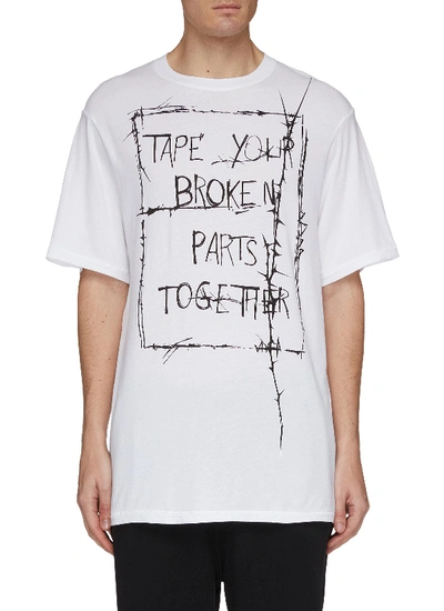 Shop Haider Ackermann Slogan Thorn Print T-shirt