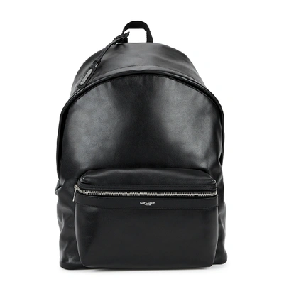 Shop Saint Laurent Black Leather Backpack