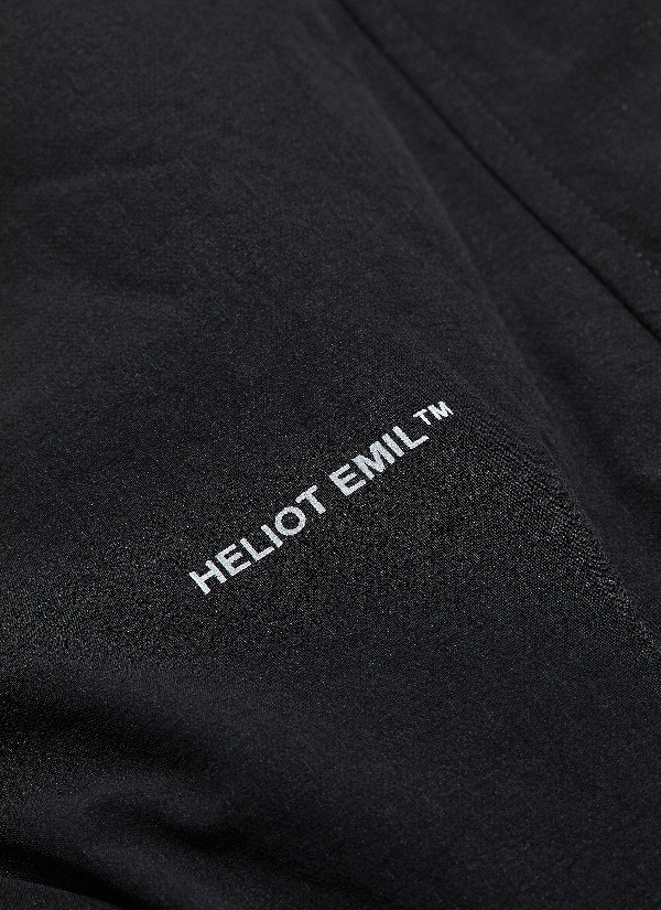 Heliot Emil Blur Logo Print Zip Bomber Jacket | ModeSens