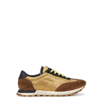 Shop Maison Margiela Runner Nylon And Suede Sneakers