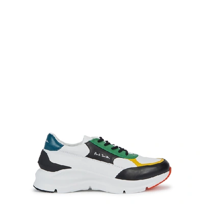 Shop Paul Smith Explorer Panelled Leather Sneakers