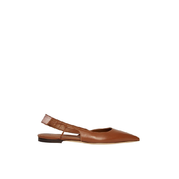 tan pointy flats