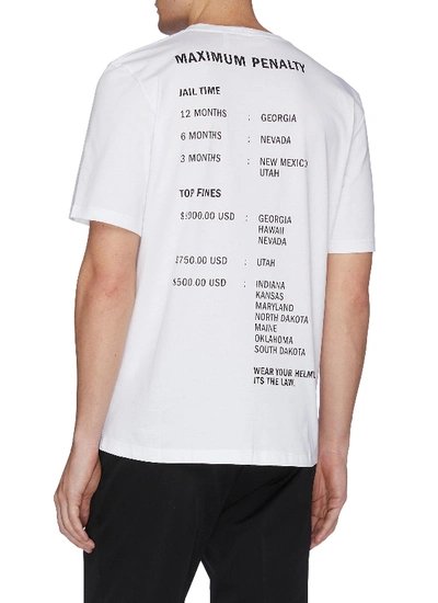 Shop Helmut Lang 'helmut Laws' Slogan Graphic Print T-shirt