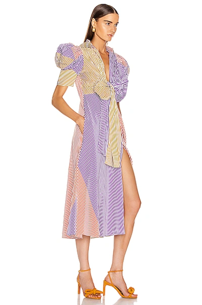 Shop Silvia Tcherassi Bethany Dress In Colorblock Stripes