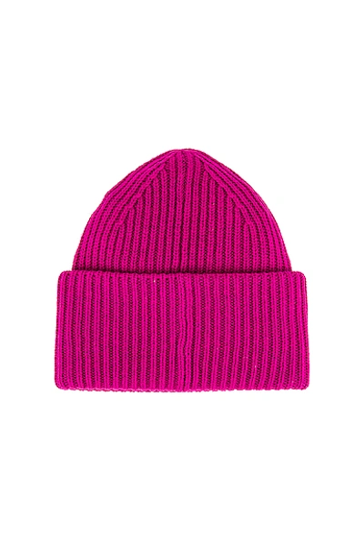 Shop Acne Studios Pansy Face Beanie In Magenta Pink