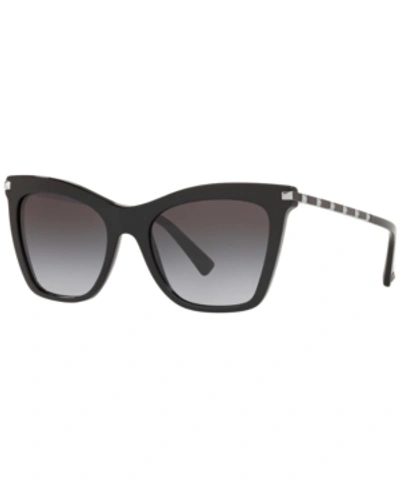 Shop Valentino Sunglasses, Va4061 54 In Black/gradient Black