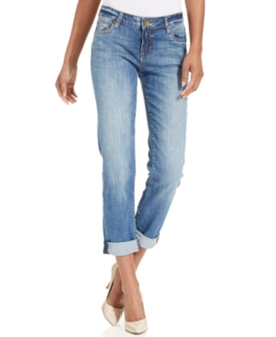 Shop Kut From The Kloth Catherine Boyfriend Cuffed Jeans In Fervent W/ Antique