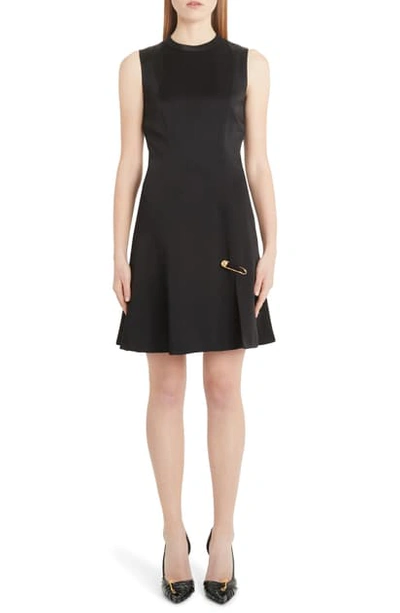 Shop Versace Safety Pin A-line Dress In Black