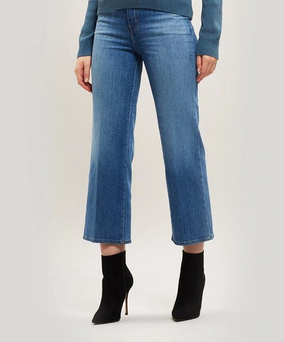 Shop J Brand Joan High-rise Crop Flare Jeans In Fluent