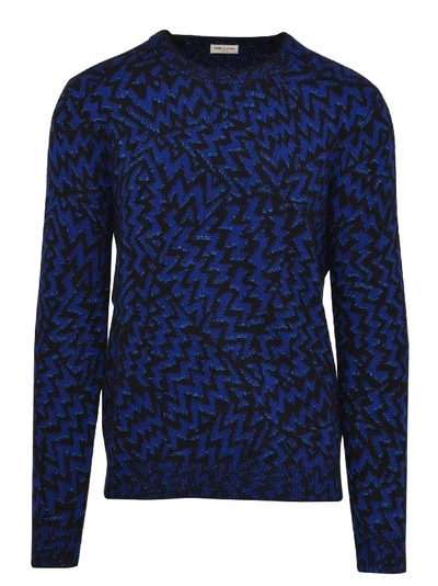 Shop Saint Laurent Sweater In Blue