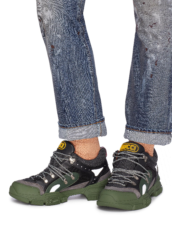 gucci flashtrek sneakers green