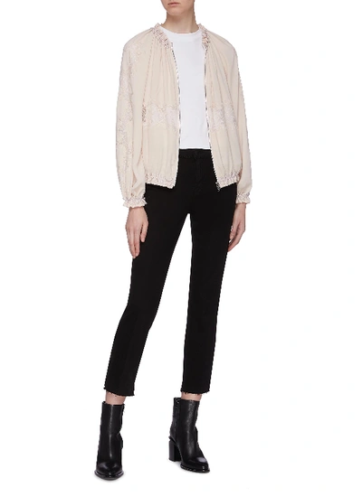 Shop 3.1 Phillip Lim / フィリップ リム Chantilly Lace Insert Ruched Bomber Jacket
