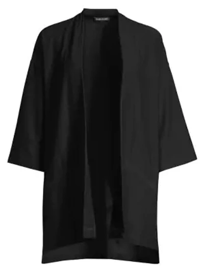 Shop Eileen Fisher Kimono Jacket In Black