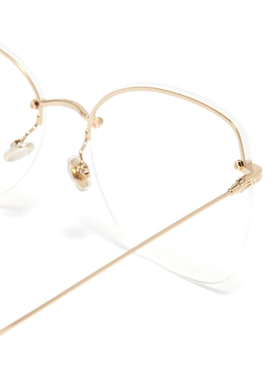 Shop Dior 'stellaire' Rimless Metal Cat Eye Optical Glasses