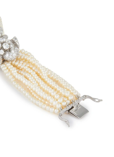 Shop Anabela Chan 'bloomingdale' Diamond Freshwater Pearl Multi Chain Bracelet In Multi-colour