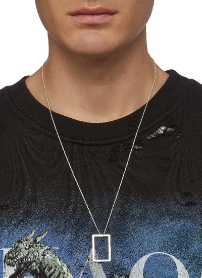 Shop Le Gramme 'le 2.6 Grammes' Geometric Silver Pendant Necklace In Metallic