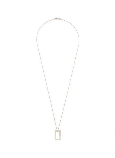 Shop Le Gramme 'le 3.4 Grammes' Geometric Silver Pendant Necklace In Metallic