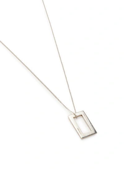 Shop Le Gramme 'le 3.4 Grammes' Geometric Silver Pendant Necklace In Metallic