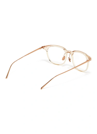 Shop Linda Farrow Acetate Rim Metal Square Optical Glasses