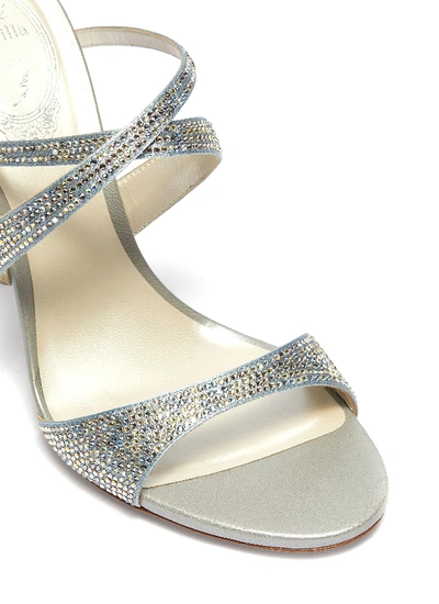 Shop René Caovilla 'krisabrita' Strass Satin Cross Strap Sandals