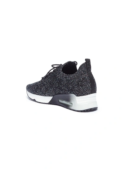 Shop Ash 'lunatic Star' Appliqué Metallic Knit Sneakers In Multi-colour