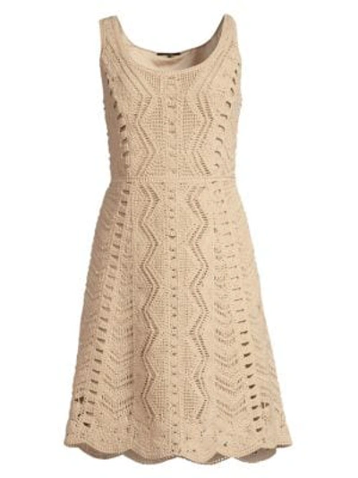 Shop Kobi Halperin Sasha Cotton Crochet Dress In Stone